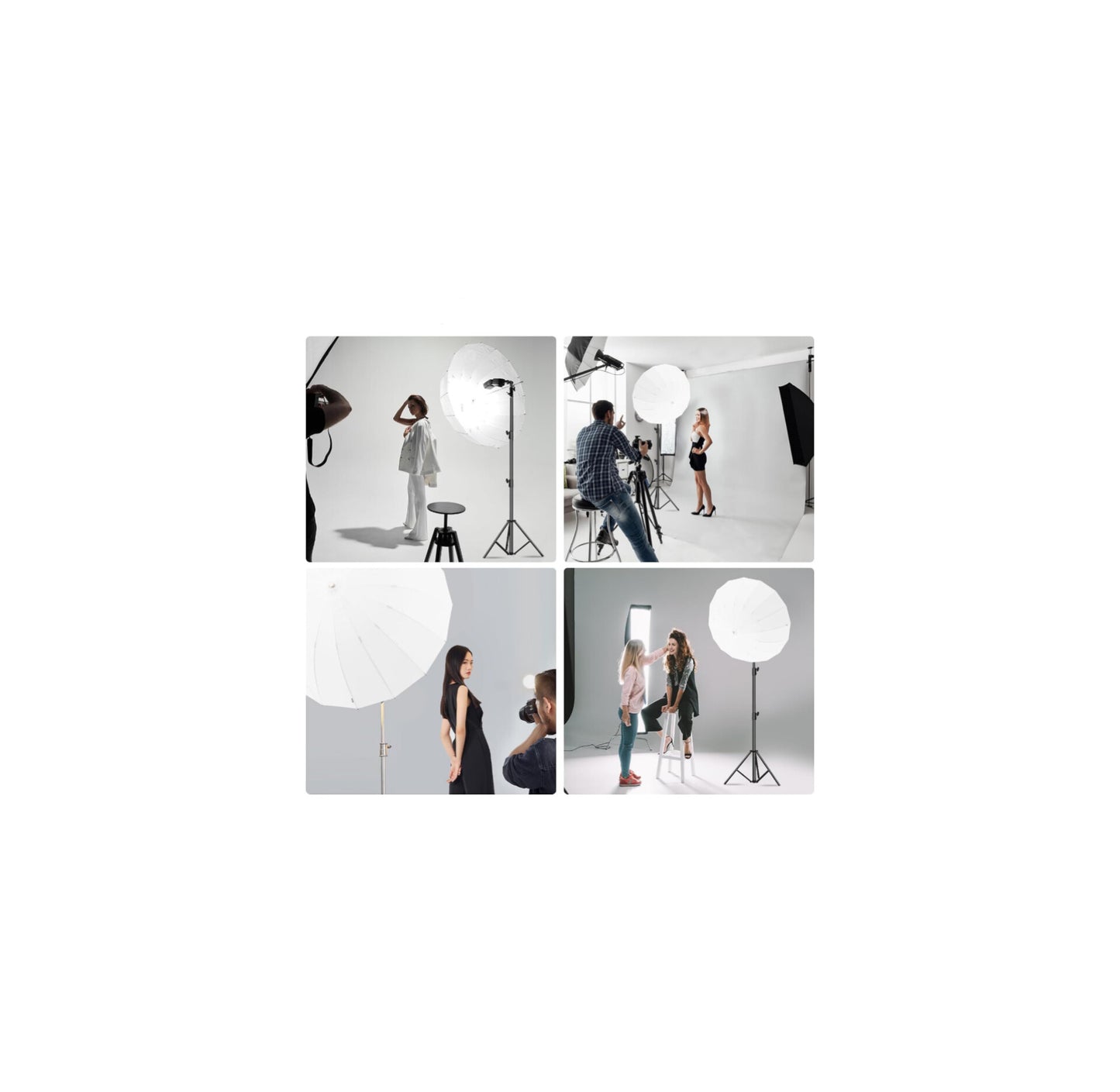 Paragua Parabólico Godox Ub-130d Blanco Translúcido