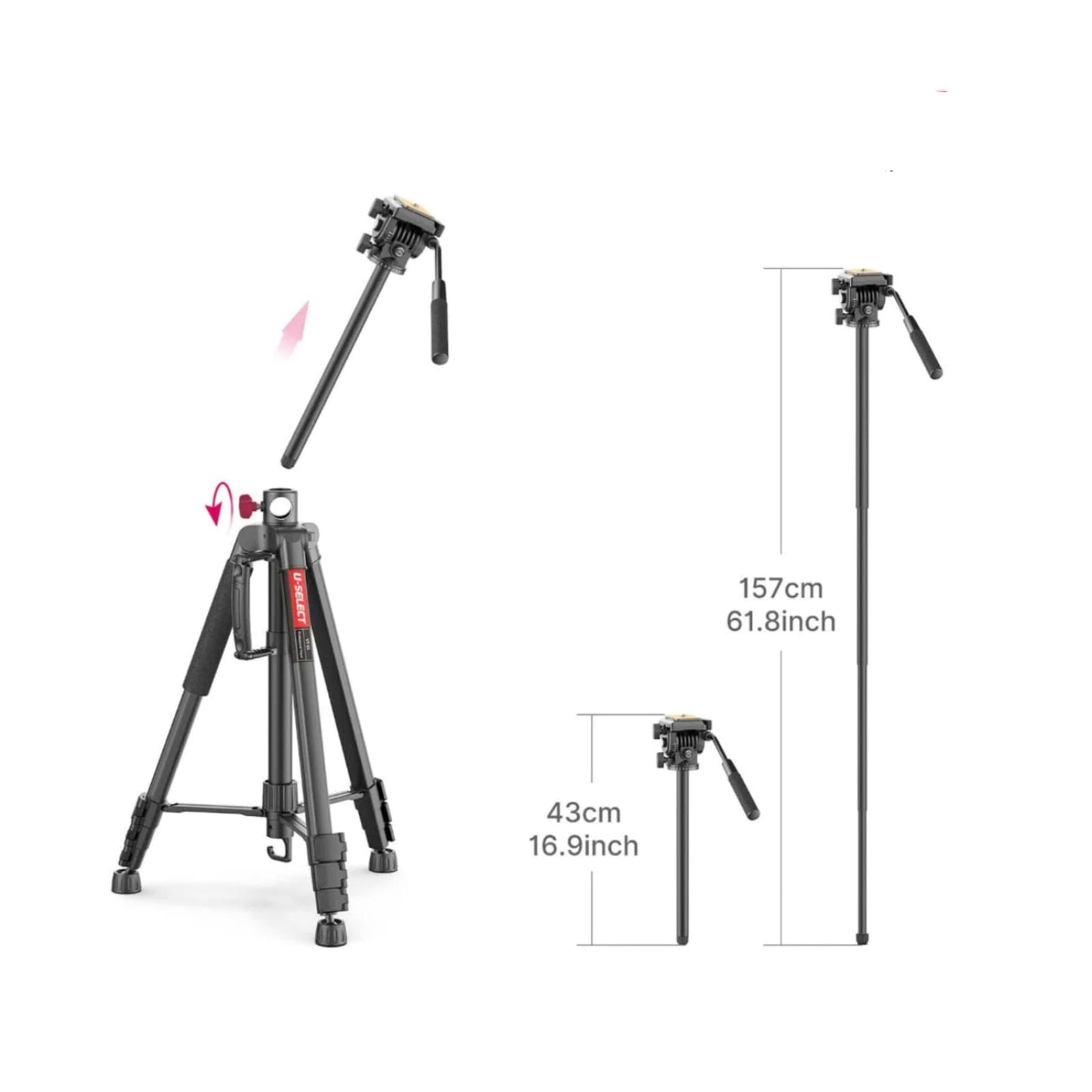 Trípode Monópodo U-SELECT VT-02 Ulanzi