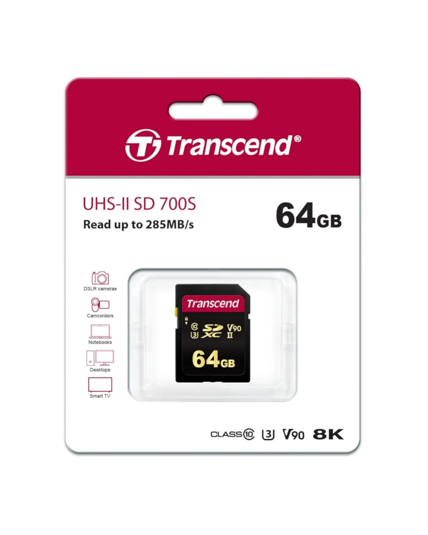 Tarjeta Memoria 64GB 285MB/s UHS-II SD 700S Transcend