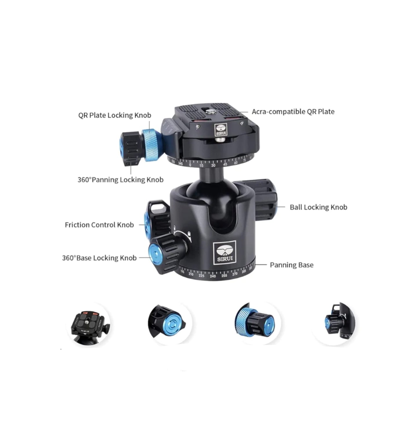 Trípode Sirui Fibra De Carbono St-124 + St-10x Carga 12k