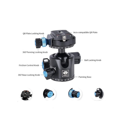 Trípode Sirui Fibra De Carbono St-124 + St-10x Carga 12k