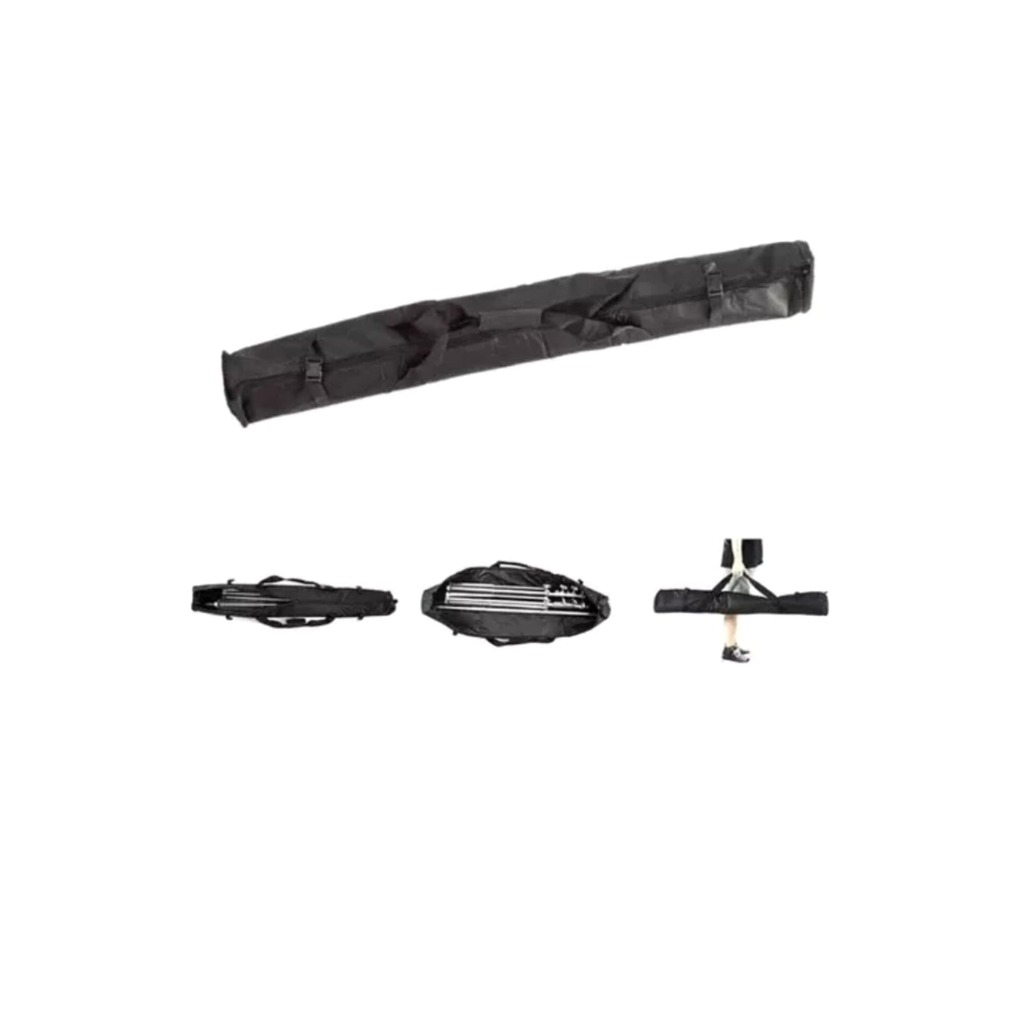 Porta Telón 2x3m Color Plata Incluye 4 Pinzas + Bolso