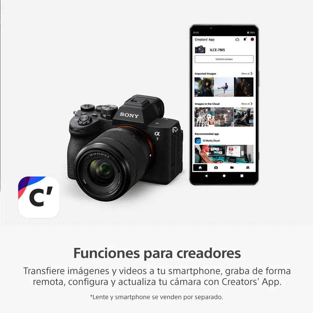 Cámara híbrida full-frame a7 V (Solo body)