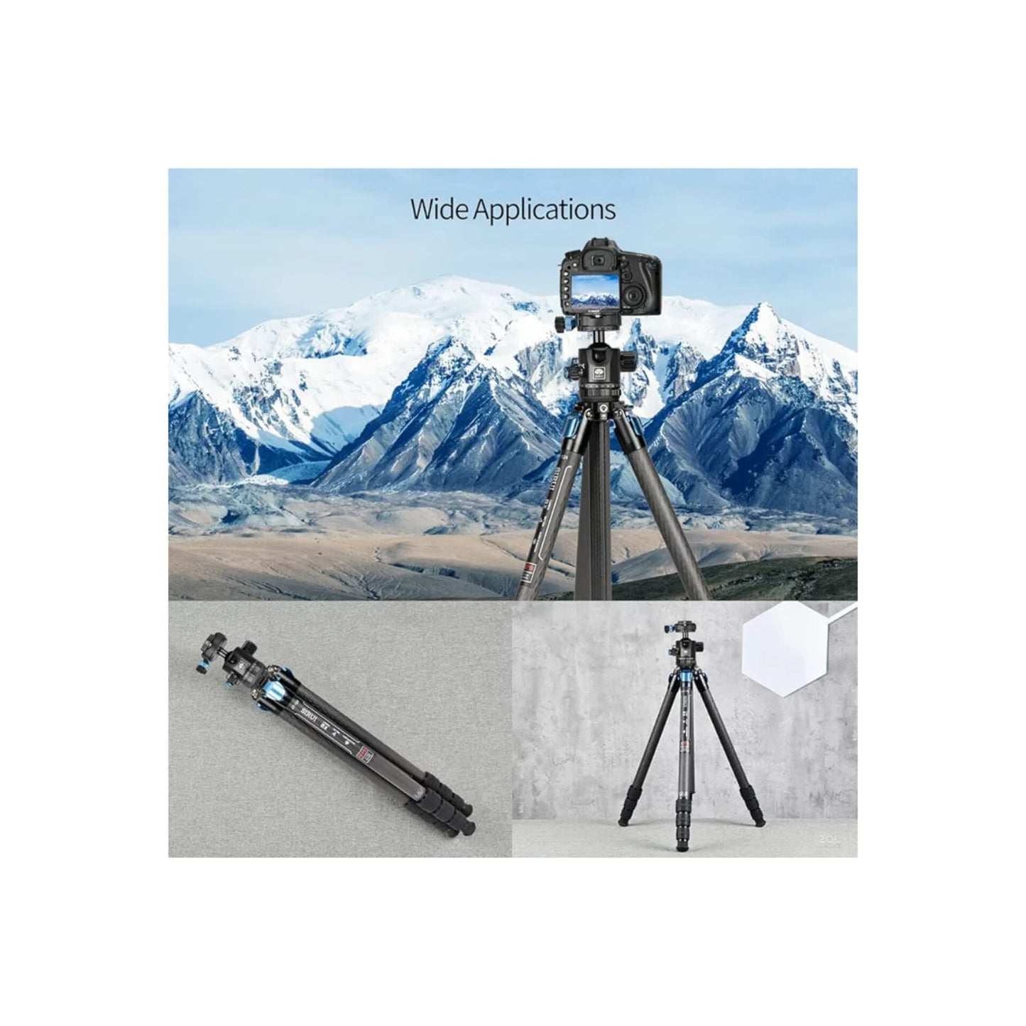 Trípode Sirui Fibra De Carbono St-124 + St-10x Carga 12k