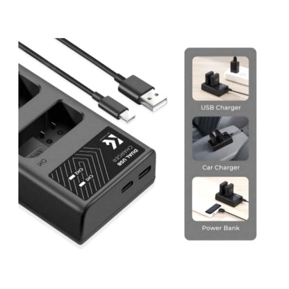 Cargador Doble Usb +batería K&f Concept En-el 14