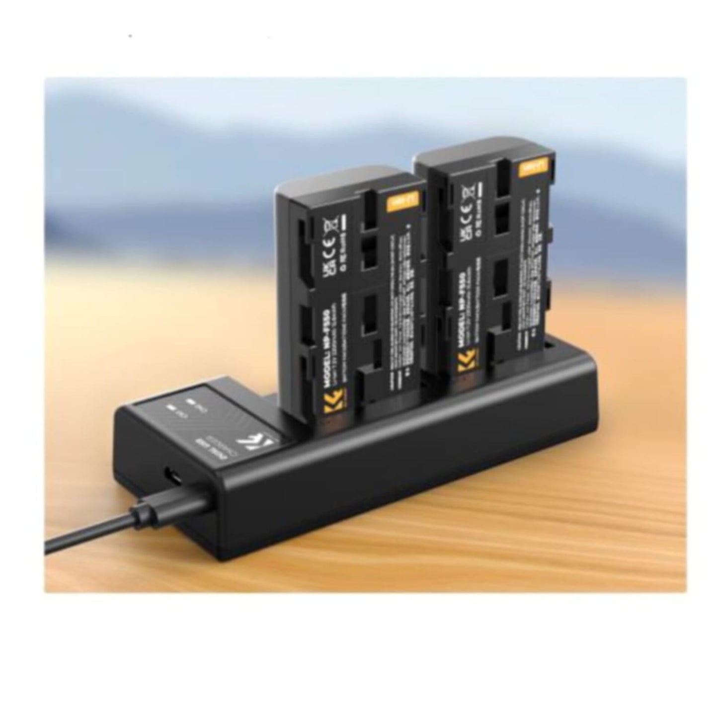 Cargador Doble Usb + Batería K&f Concept Np-F550