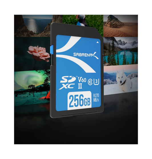 Tarjeta memoria 256GB UHS-II V60 Sabrent Rocket