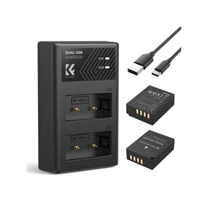 Cargador Doble Usb +batería K&f Concept Np-w126 Para Fuji