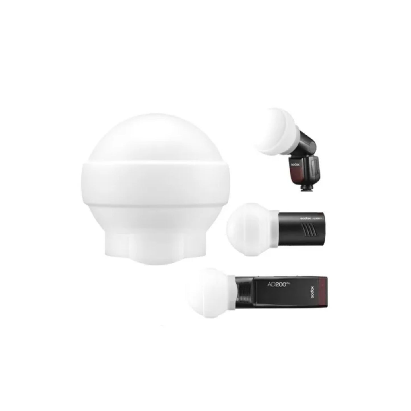 Difusor Redondo De Silicona Godox Ak -r22 Para Flash