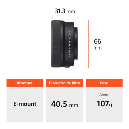 Cámara ZV-E10 II + Lente 16-50mm F3.5-5.6 OSS