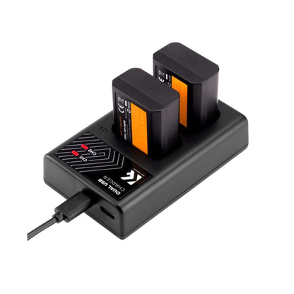 Cargador Doble Usb + Batería K&f Concept Np-fw50 Para Sony