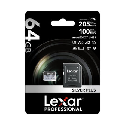 Tarjeta Micro 64GB UHS-I Silver Plus Lexar