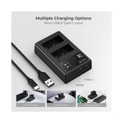 Cargador Doble Usb +batería K&f Concept Np-w126 Para Fuji