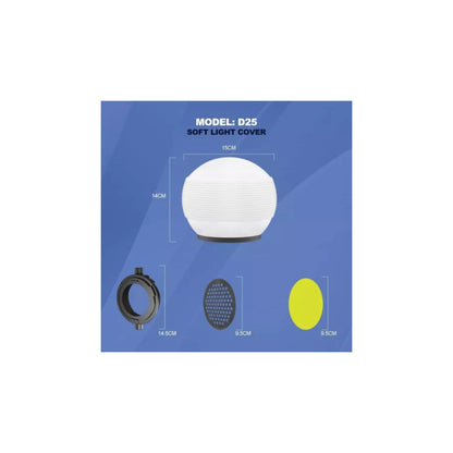 Difusor Dome Para Flash Modelo D25