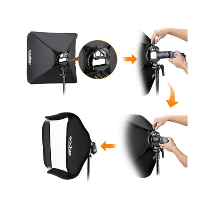 Kit Softbox 80x80cm Godox Con Grilla