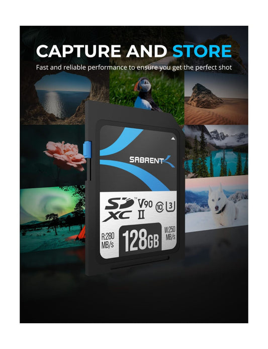 Tarjeta de Memoria 128GB UHS-II V90 Sabrent Rocket