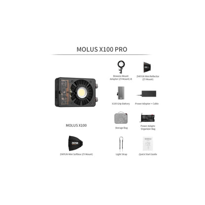 Foco Led Zhiyun Molus X100 Bi- Color Pro Kit