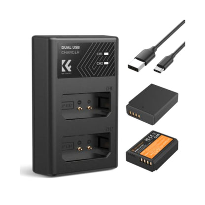 Cargador Doble Usb + Batería K&f Concept Lp-e10 para Canon