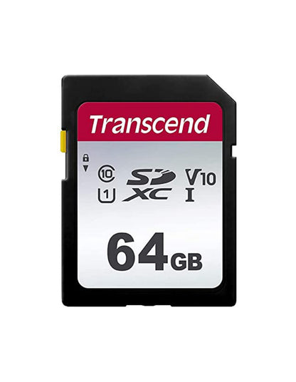 Tarjeta Memoria 64GB 100MB/s UHS-I SD 300S Transcend