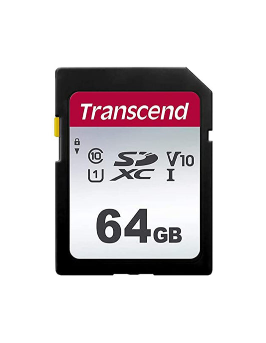 Tarjeta Memoria 64GB 100MB/s UHS-I SD 300S Transcend