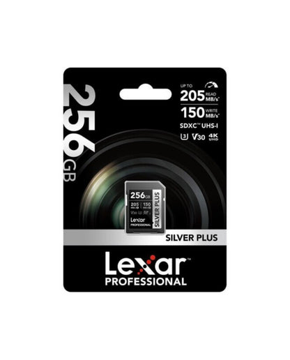 Tarjeta de Memoria 256GB Silver Plus 205MB/s Lexar SDXC UHS-I