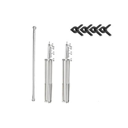 Porta Telón 2,80x3,0m Color Plata Incluye 4 Pinzas+ Bolso