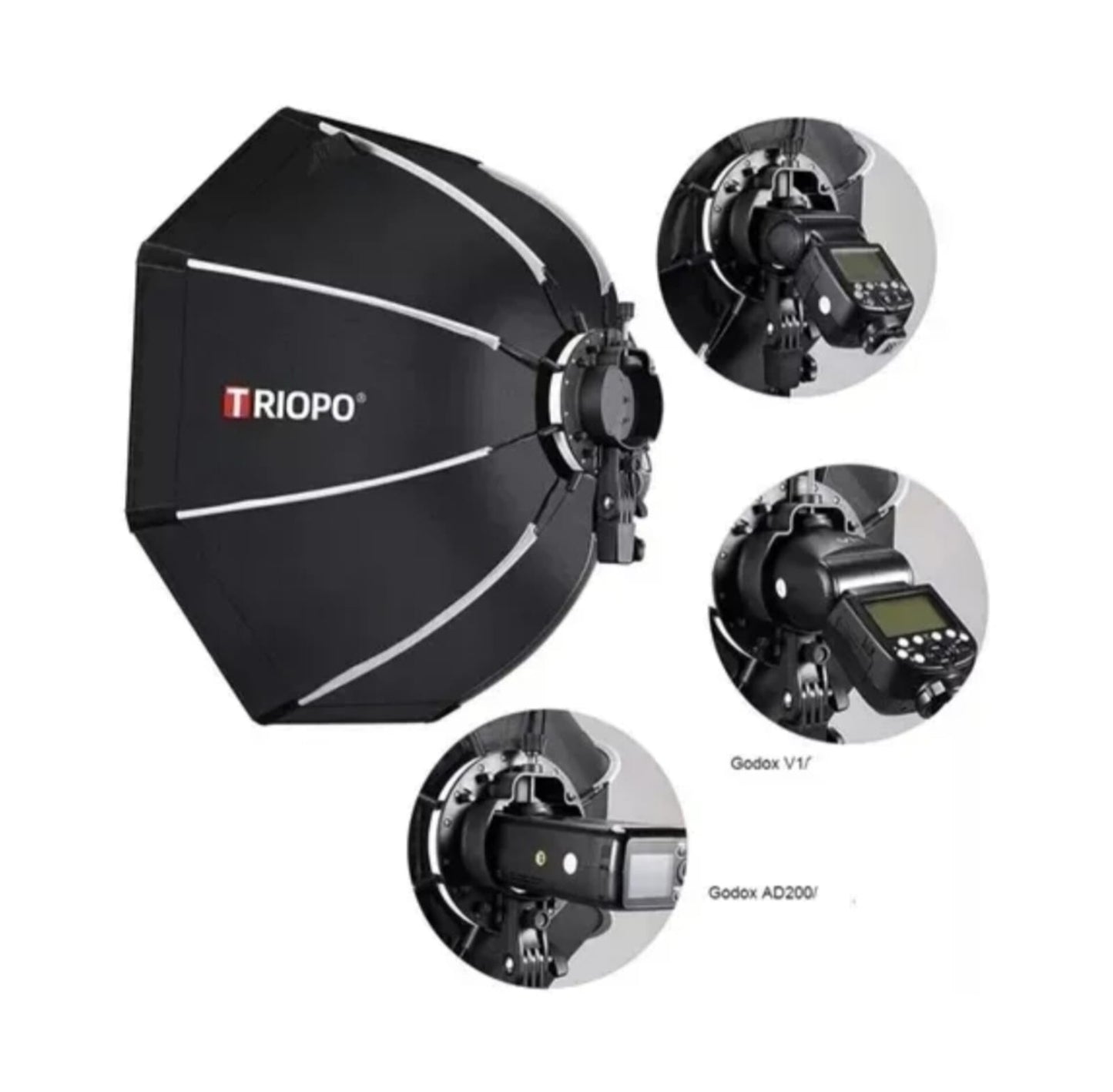 Octabox Triopo Kx90 Para V1/ Ad200/ Speedlite Armado Rápido