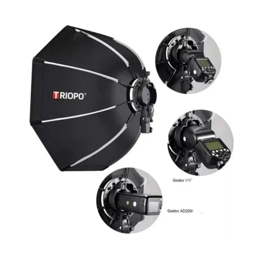 Octabox Triopo Kx90 Para V1/ Ad200/ Speedlite Armado Rápido