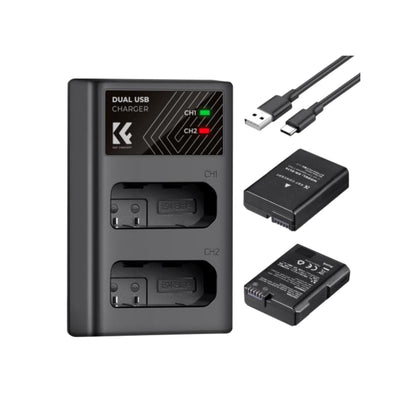 Cargador Doble Usb +batería K&f Concept En-el 14