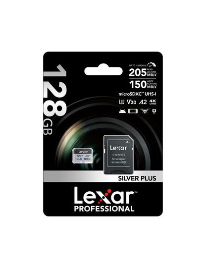 Tarjeta de Memoria Micro SD Lexar 128GB SILVER PLUS UHS-I