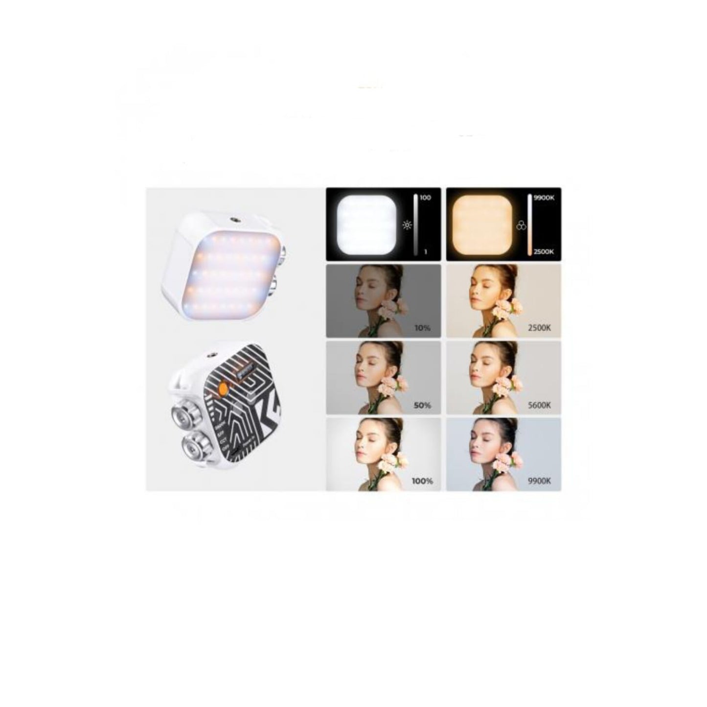 Foco Led L01 Bi-color Luz Continua K&f Concept