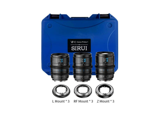 Kit lente Sirui Vision Prime 1 de 24mm /35mm/50mm T1.4