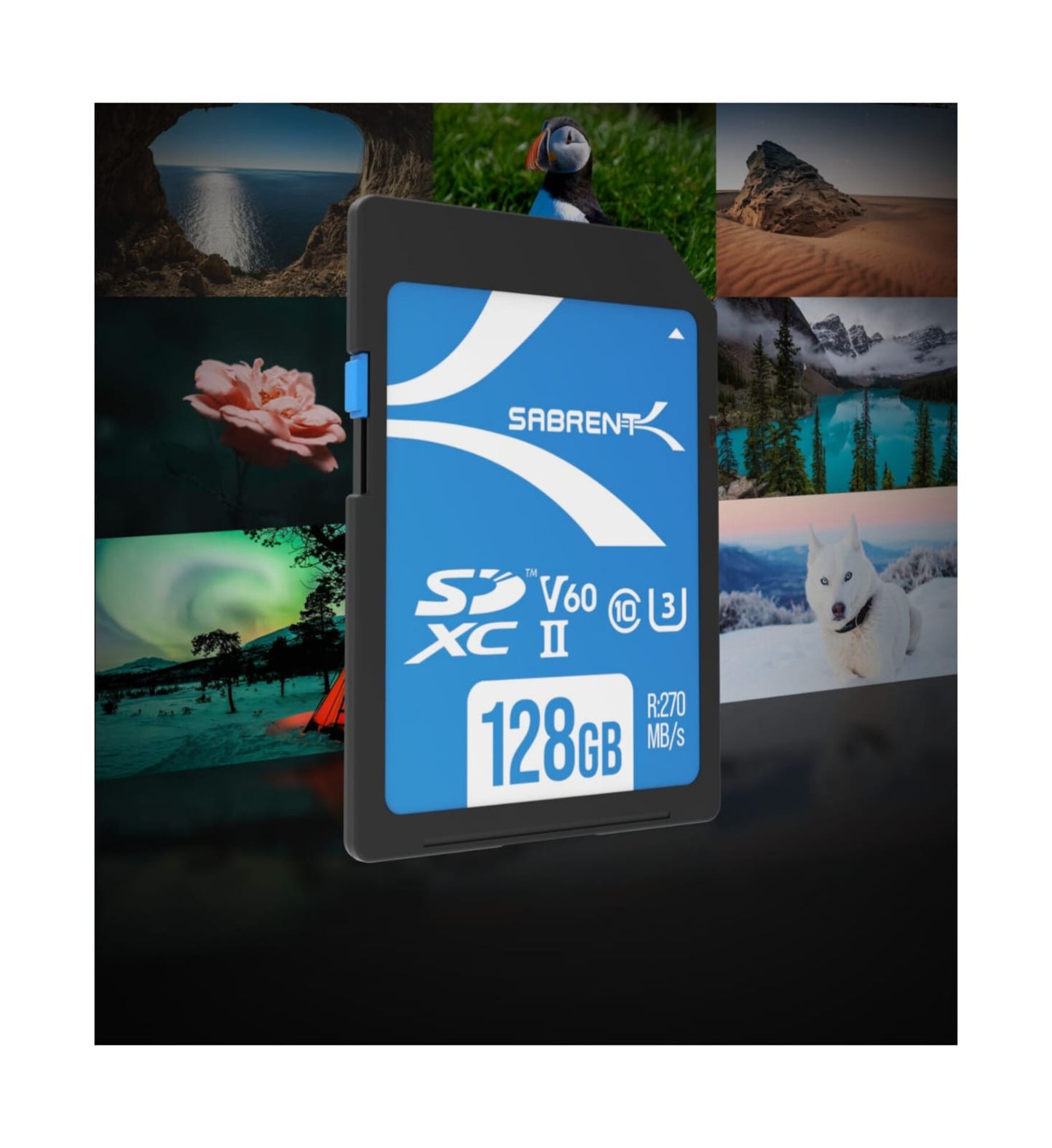 Tarjeta memoria 128GB UHS-II V60 Sabrent Rocket