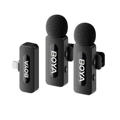 Micrófono Inalámbrico doble BOYA by-v2 2.4GHZ conector LIGHTNING
