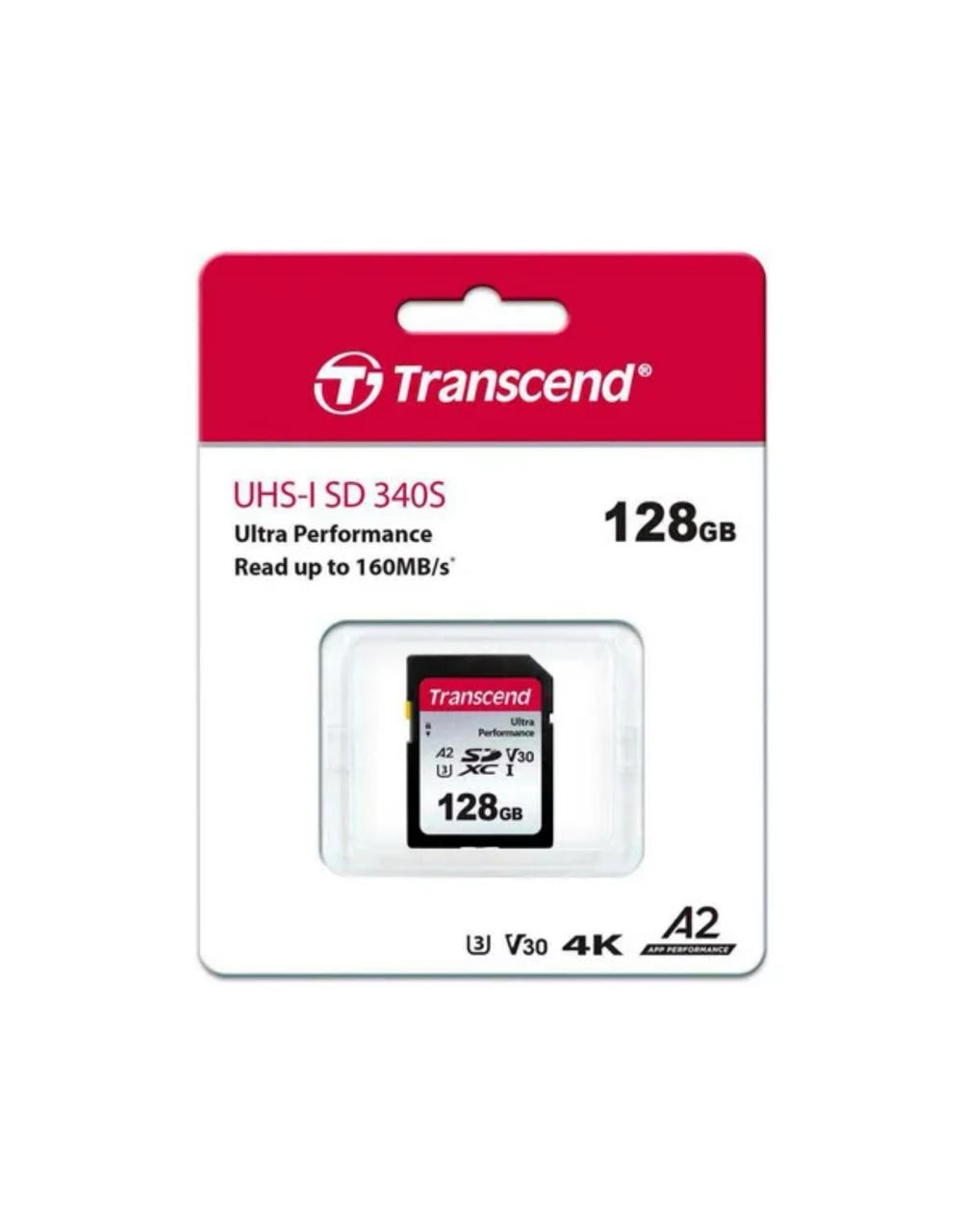 Tarjeta Memoria 128GB 160MB/s UHS-I SD 340S Transcend