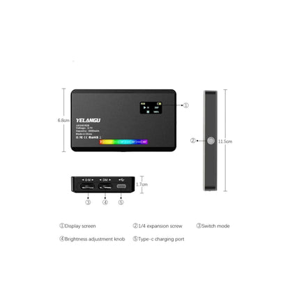 Foco Led Yelangu Modelo Lw140 Rgb
