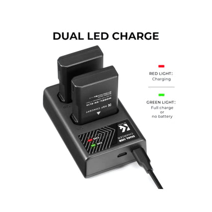 Cargador Doble Usb +batería K&f Concept En-el 14