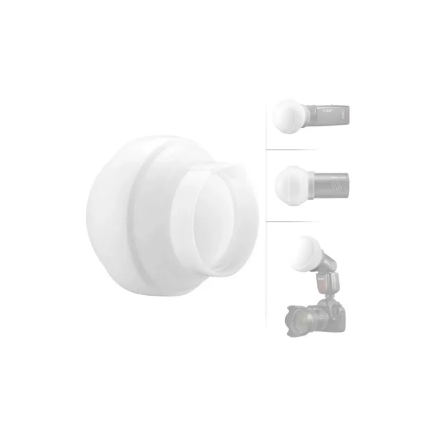Difusor Redondo De Silicona Godox Ak -r22 Para Flash