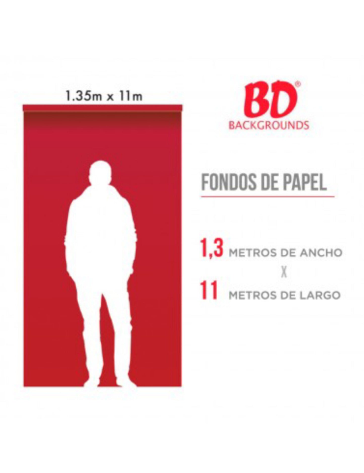 Fondo Papel Rojo 135 x 11 metros BD FLAMETONE